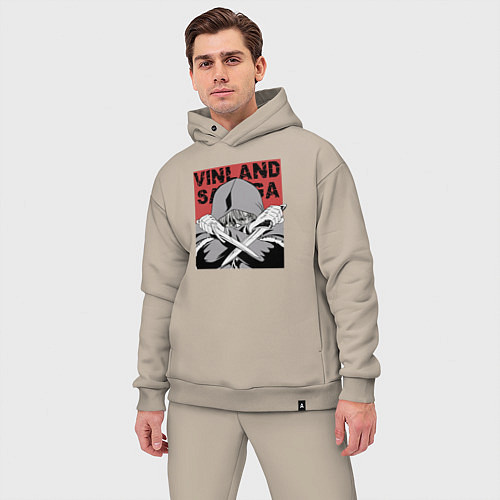 Мужской костюм оверсайз Торфинн / Миндальный – фото 3