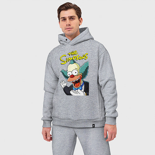 Мужской костюм оверсайз Krusty the clown / Меланж – фото 3