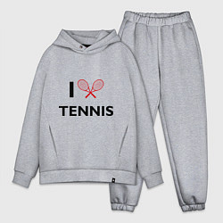Мужской костюм оверсайз I Love Tennis, цвет: меланж