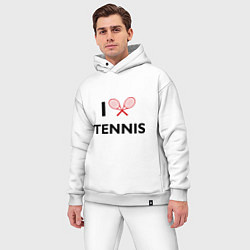 Мужской костюм оверсайз I Love Tennis, цвет: белый — фото 2