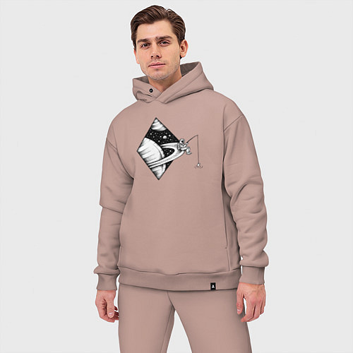 Мужской костюм оверсайз Space fisher / Пыльно-розовый – фото 3