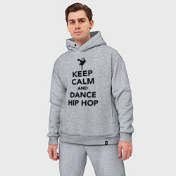 Мужской костюм оверсайз Keep calm and dance hip hop, цвет: меланж — фото 2