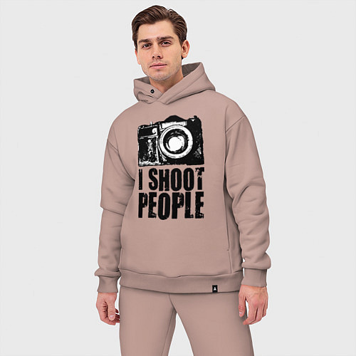 Мужской костюм оверсайз Shoot photographer / Пыльно-розовый – фото 3