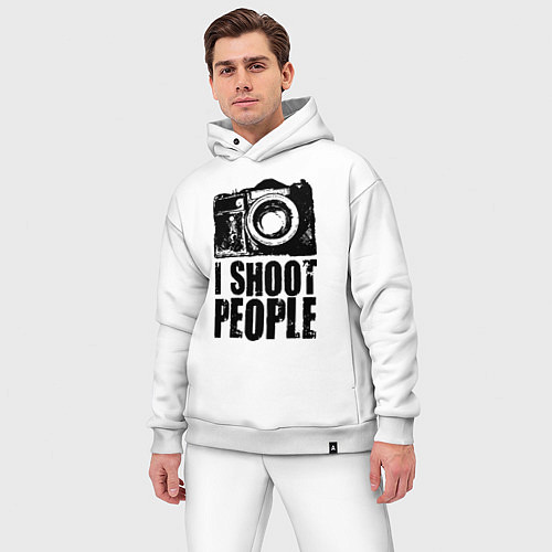 Мужской костюм оверсайз Shoot photographer / Белый – фото 3