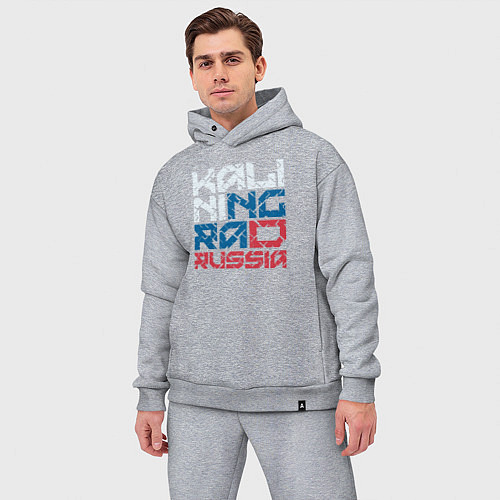 Мужской костюм оверсайз Россия Калиниград / Меланж – фото 3