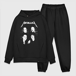 Мужской костюм оверсайз Metallica band, цвет: черный