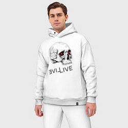 Мужской костюм оверсайз Evil and live, цвет: белый — фото 2