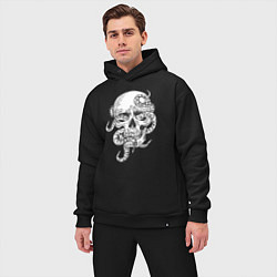 Мужской костюм оверсайз Skull octopus, цвет: черный — фото 2
