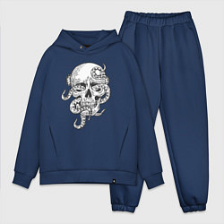 Мужской костюм оверсайз Skull octopus, цвет: тёмно-синий