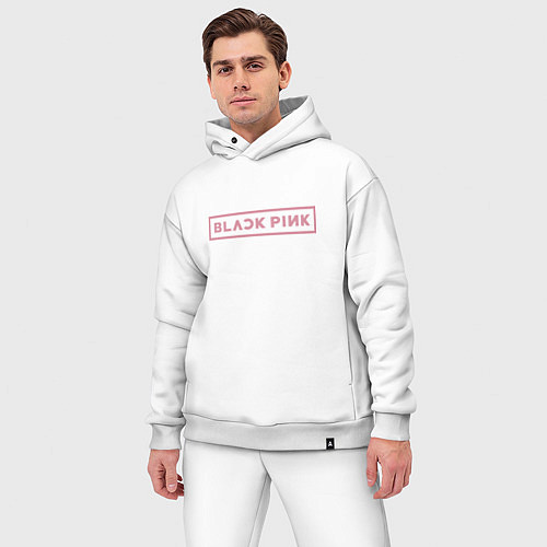 Мужской костюм оверсайз Black pink - logotype - South Korea / Белый – фото 3