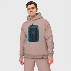 Мужской костюм оверсайз Black tardis, цвет: пыльно-розовый — фото 2