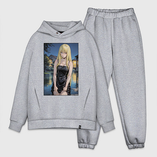 Мужской костюм оверсайз Уруми Канзаки / Меланж – фото 1