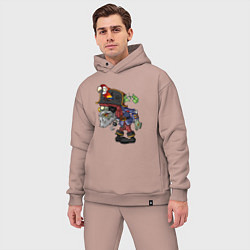 Мужской костюм оверсайз Зомби-пират, цвет: пыльно-розовый — фото 2