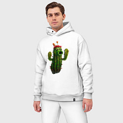 Мужской костюм оверсайз PvZ cactus, цвет: белый — фото 2