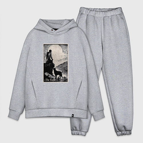 Мужской костюм оверсайз Старший аркан таро дурак / Меланж – фото 1