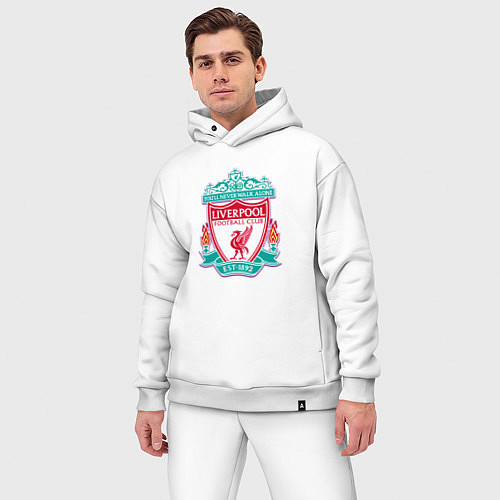 Мужской костюм оверсайз Liverpool fc sport collection / Белый – фото 3