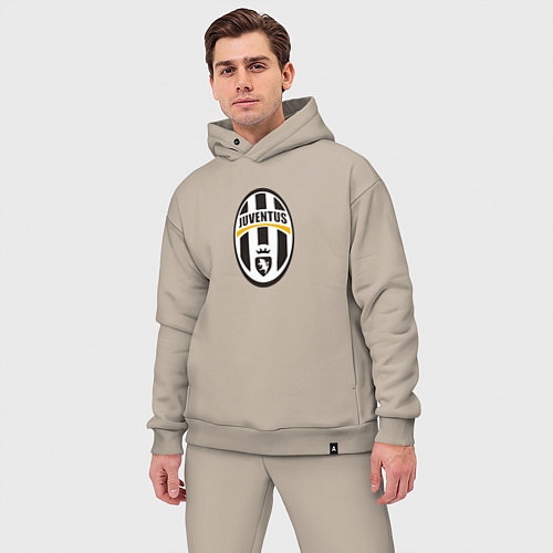 Мужской костюм оверсайз Juventus sport fc / Миндальный – фото 3