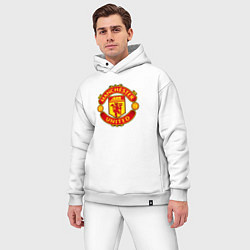 Мужской костюм оверсайз Манчестер Юнайтед фк спорт, цвет: белый — фото 2
