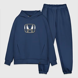 Мужской костюм оверсайз Honda sport auto silver, цвет: тёмно-синий