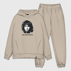 Мужской костюм оверсайз Tribute to Jim Morrison two, цвет: миндальный