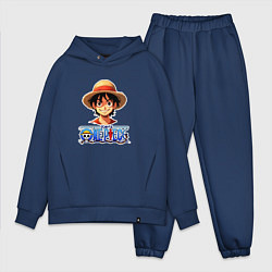 Мужской костюм оверсайз Монки д Луффи one piece, цвет: тёмно-синий