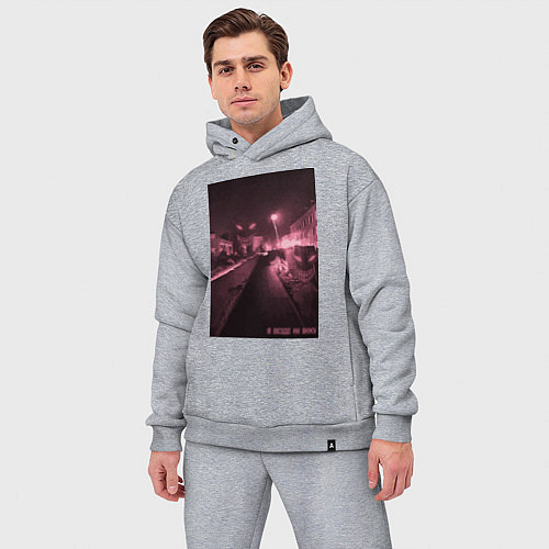 Мужской костюм оверсайз Демоны дрейн / Меланж – фото 3