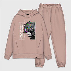 Мужской костюм оверсайз Jigokuraku Gabimaru, цвет: пыльно-розовый