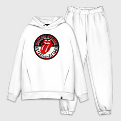 Мужской костюм оверсайз Rolling Stones established 1962, цвет: белый