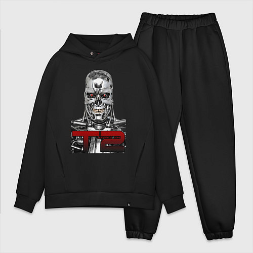 Мужской костюм оверсайз Terminator 2 T800 / Черный – фото 1