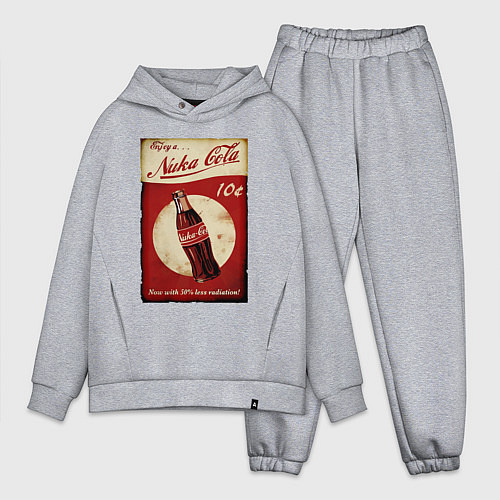 Мужской костюм оверсайз Nuka cola price / Меланж – фото 1