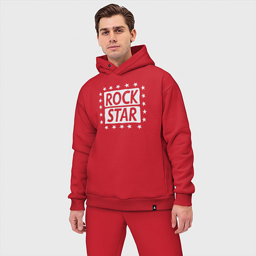 Мужской костюм оверсайз Star rock / Красный – фото 3