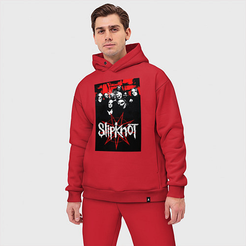 Мужской костюм оверсайз Slipknot - all / Красный – фото 3