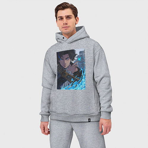 Мужской костюм оверсайз Портрет - Lies of P / Меланж – фото 3