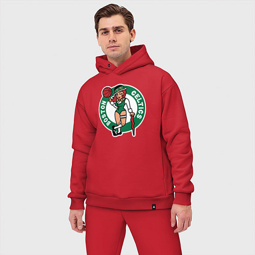 Мужской костюм оверсайз Boston Celtics girl / Красный – фото 3