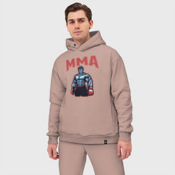 Мужской костюм оверсайз MMA боец, цвет: пыльно-розовый — фото 2