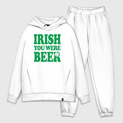 Мужской костюм оверсайз Irish you were beer, цвет: белый