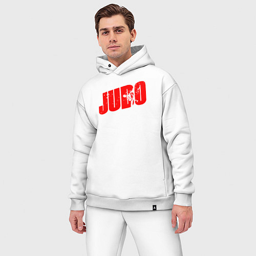 Мужской костюм оверсайз Judo red / Белый – фото 3