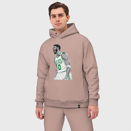 Мужской костюм оверсайз Tatum Celtics / Пыльно-розовый – фото 3