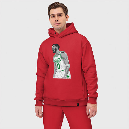 Мужской костюм оверсайз Tatum Celtics / Красный – фото 3