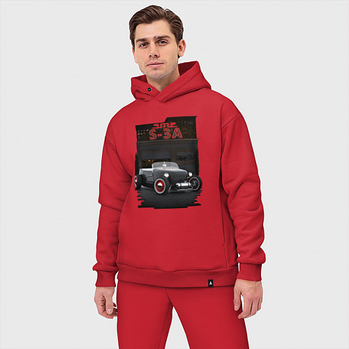 Мужской костюм оверсайз СМЗ-С3А Hot Rod / Красный – фото 3