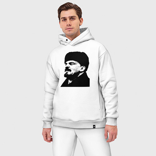 Мужской костюм оверсайз Ленин в шапке / Белый – фото 3