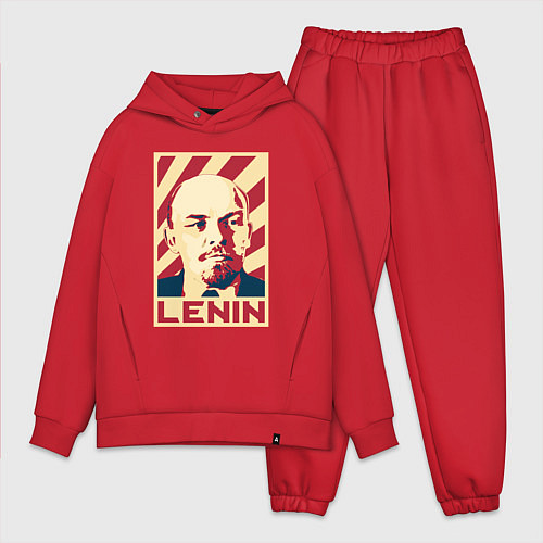 Мужской костюм оверсайз Vladimir Lenin / Красный – фото 1