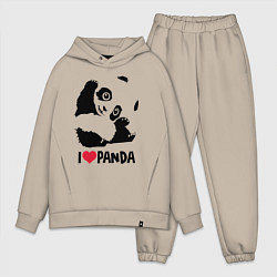 Мужской костюм оверсайз I love panda