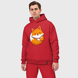 Мужской костюм оверсайз Orange fox, цвет: красный — фото 2