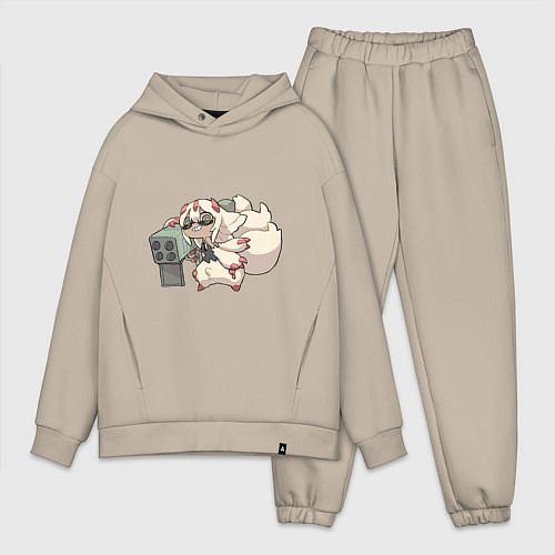 Мужской костюм оверсайз Опасная Фапута / Миндальный – фото 1