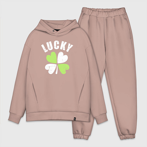 Мужской костюм оверсайз Lucky day / Пыльно-розовый – фото 1