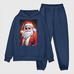 Мужской костюм оверсайз Дед мороз в темных очках, цвет: тёмно-синий