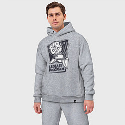 Мужской костюм оверсайз Лунная программа, цвет: меланж — фото 2