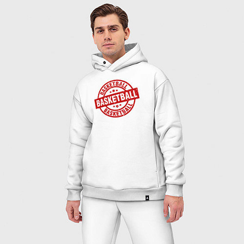 Мужской костюм оверсайз Basket red / Белый – фото 3