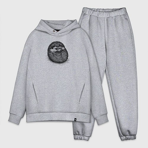 Мужской костюм оверсайз Ежик суровый / Меланж – фото 1